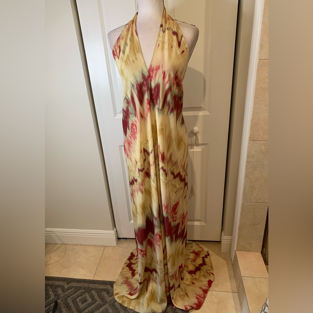 Alexis Multicolor Halter Maxi Dress
